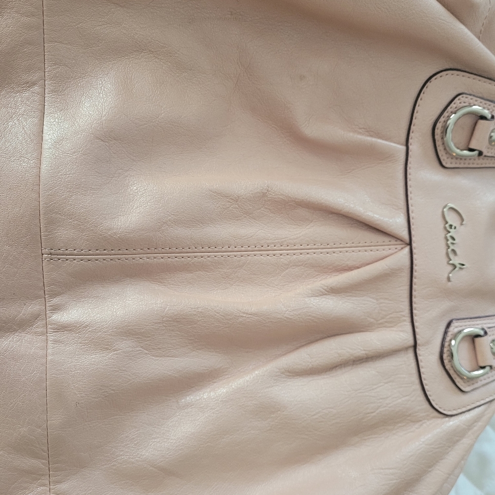 Vintage Pink Leather Coach Purse - Picture 4 of 10